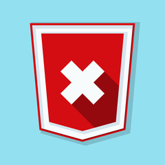 Obraz premium Unprotected Shield sign illustration