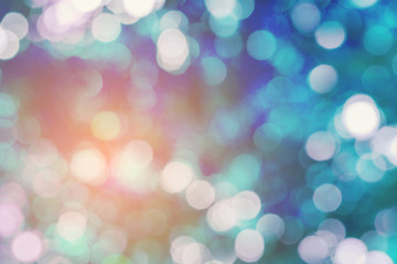 Blur and bokeh vibrant colors background and textured. Christmas