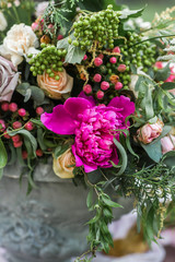 Wedding decor, floral arrangement
