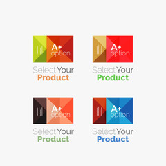 Obraz premium Set of square abstract background templates or infographics