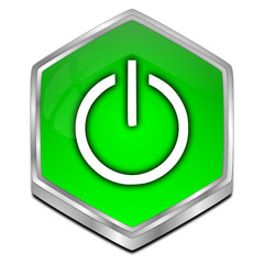 Power Button - 3D illustration