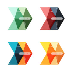 Vector blank infographic arrow templates