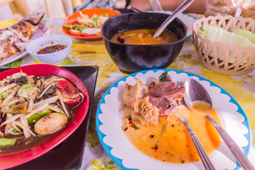 Northeast Thail style food called 