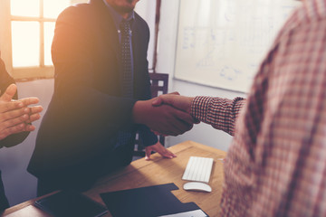 Business People Shaking Hands Agreement Concept