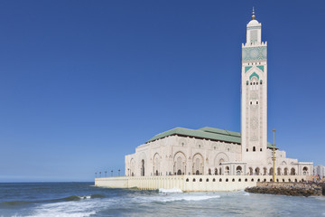 Fototapeta premium Hassan II mosque in Casablanca, Morocco. 