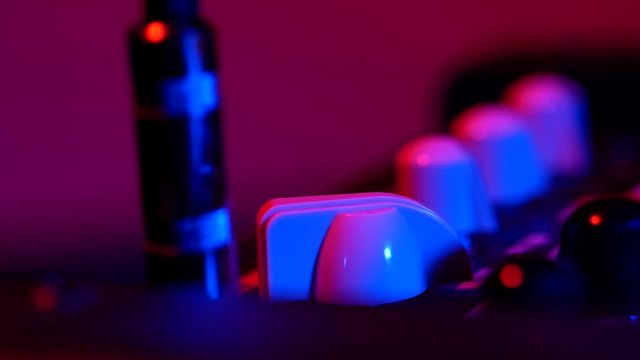 Guitar amplifier in beautiful light