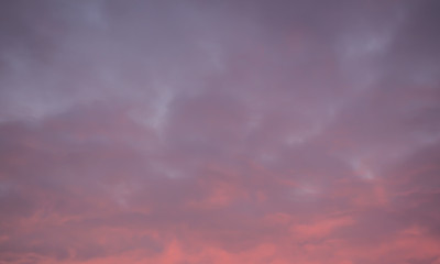 Winter sky at the clouds and sunset