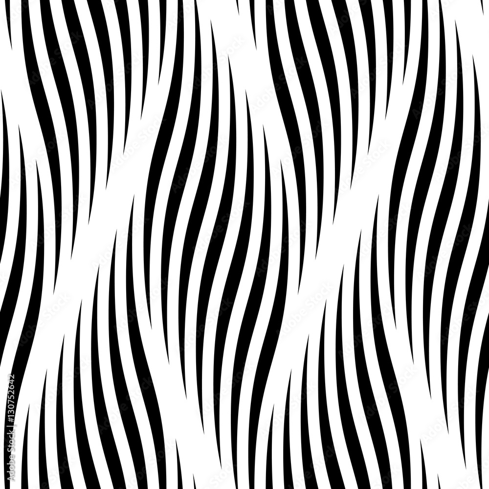 Aufkleber Vector seamless pattern of linear wavy braids and curve lines