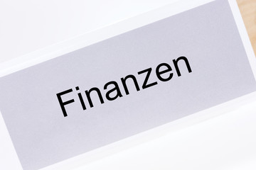 Aktenordner Aufschrift Finanzen
