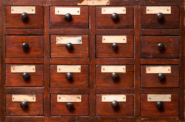 Wooden cabinet with drawers