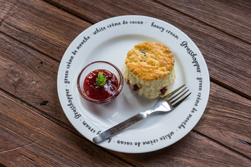 scones with jam strawberry