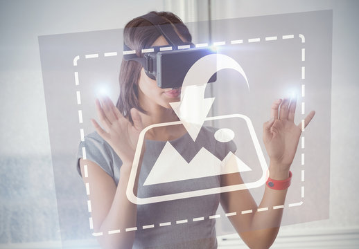 VR User in Front of Window Mockup