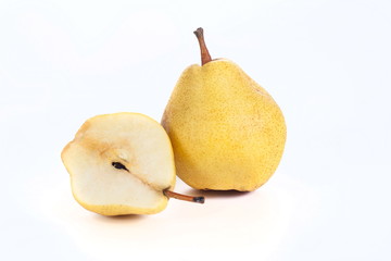 pears on white