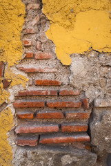 Old brick wall background colors. Antigua Guatemala
