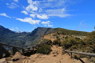 PITON MAIDO, LA REUNION, FRANCE : Mafate circus from viewpoint of piton Maido, La Reunion island, october, 2016
