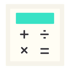 Obraz premium White calculator simply vector icon