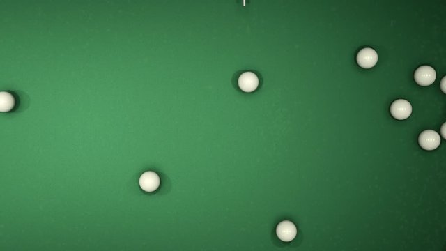Impossible billiard shot.