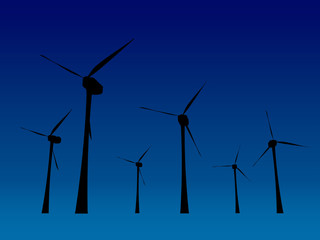 expanse of wind turbines