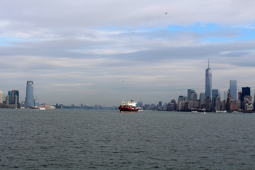 Blick auf New York und New Jersey