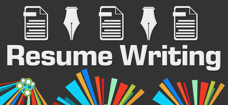 Resume Writing Dark Colorful Elements 