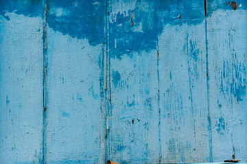 old painted blue wood wall. texture or background