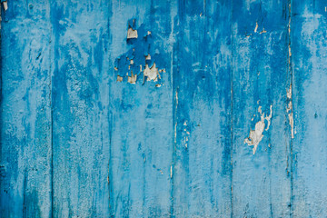 old painted blue wood wall. texture or background