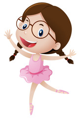 Cute girl in ballet costume