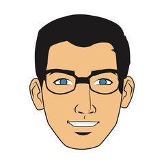 Fototapeta premium Man cartoon icon. Male avatar person people and human theme. Isolated design. Vector illustration