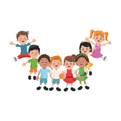 Kids cartoons icon. Childhood little and people theme. Isolated design. Vector illustration