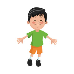 Boy cartoon icon. Kid childhood little and people theme. Isolated design. Vector illustration