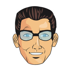 Man cartoon icon. Male avatar person people and human theme. Isolated design. Vector illustration