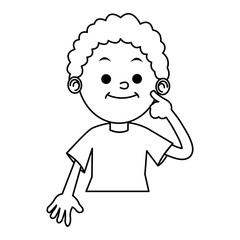 Boy cartoon icon. Kid childhood little and people theme. Isolated design. Vector illustration