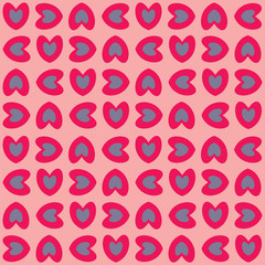 Valentine's Day big heart seamless texture pink
