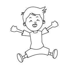 Boy cartoon icon. Kid childhood little and people theme. Isolated design. Vector illustration
