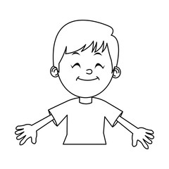 Boy cartoon icon. Kid childhood little and people theme. Isolated design. Vector illustration