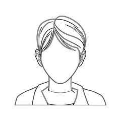 Woman icon. Girl female avatar person people and human theme. Isolated design. Vector illustration