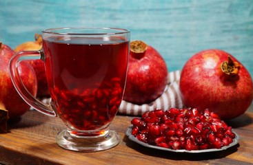 Pomegranate juice with pomegranate
