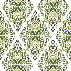 Watercolor ethnic pattern. Ornament