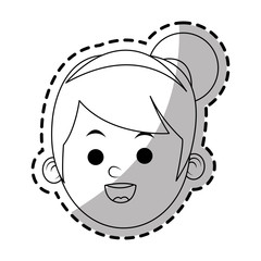 Girl cartoon icon. Kid childhood little and people theme. Isolated design. Vector illustration