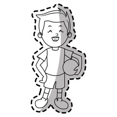 Boy cartoon icon. Kid childhood little and people theme. Isolated design. Vector illustration