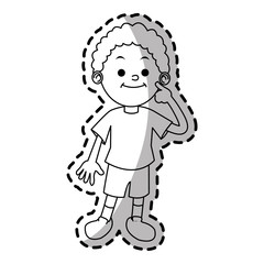 Boy cartoon icon. Kid childhood little and people theme. Isolated design. Vector illustration
