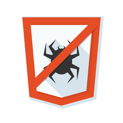 Virus Protection shield sign