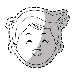 Boy cartoon icon. Kid childhood little and people theme. Isolated design. Vector illustration