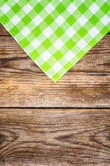 Napkins for table on background of old boards