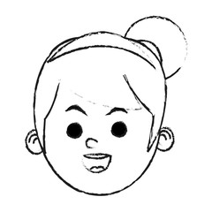 Girl cartoon icon. Kid childhood little and people theme. Isolated design. Vector illustration