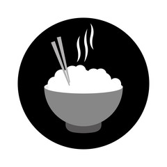 bowl of noodles icon over white background. vector illustration