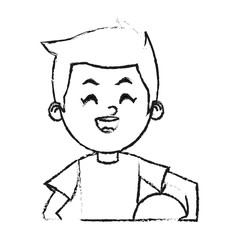 Boy cartoon icon. Kid childhood little and people theme. Isolated design. Vector illustration