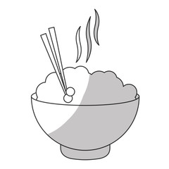 bowl of noodles icon over white background. vector illustration