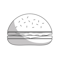 hamburger icon over white background. fast food concept. vector illustration