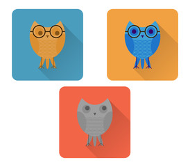 Flat owl icon